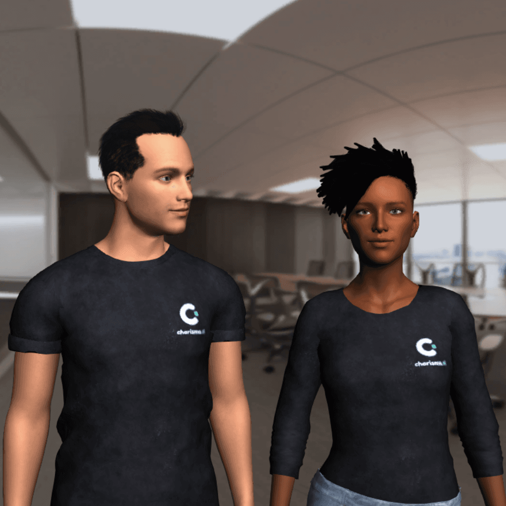 Two people in an office