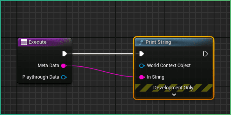 Execute function connected to a debug PrintString node