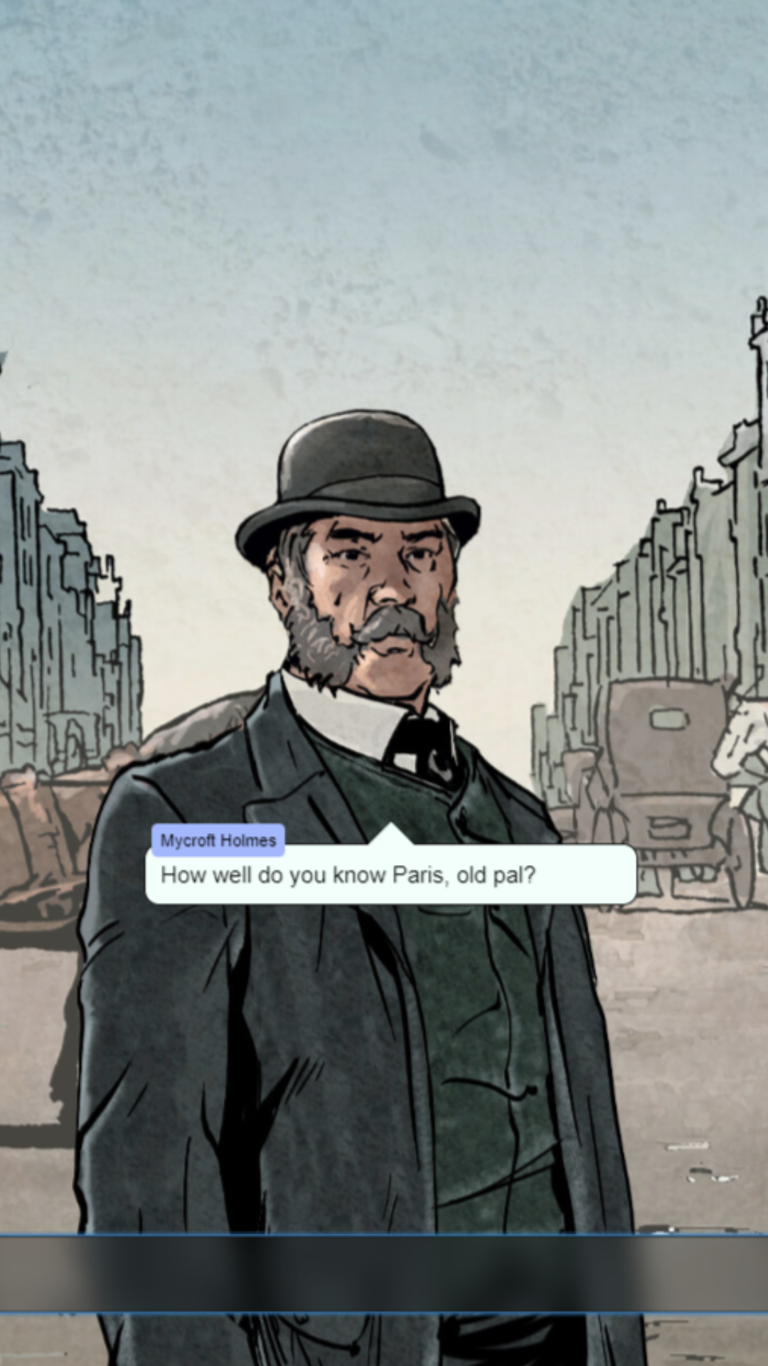 An old man from a webcomic asking the character how well they know Paris.