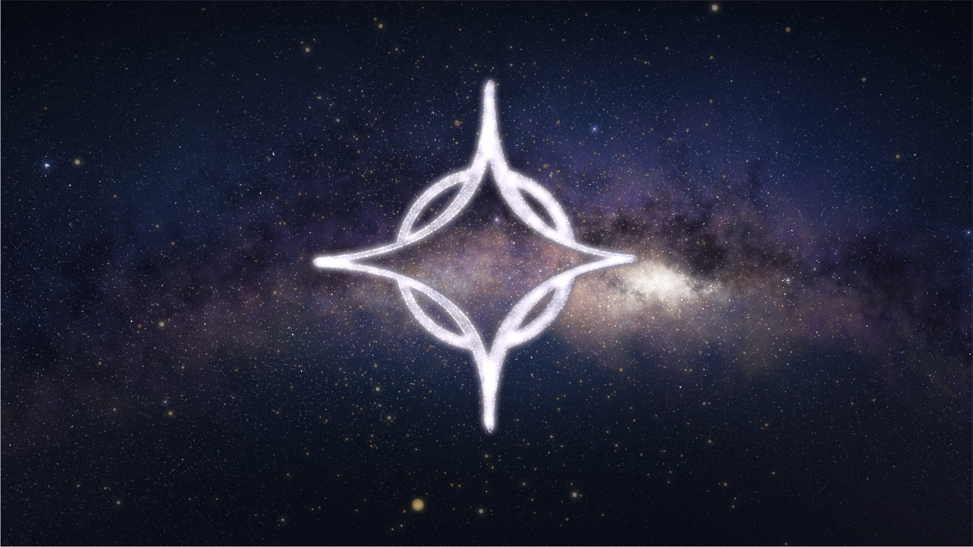A white particle effect showing the Sounds True logo on an ethereal background